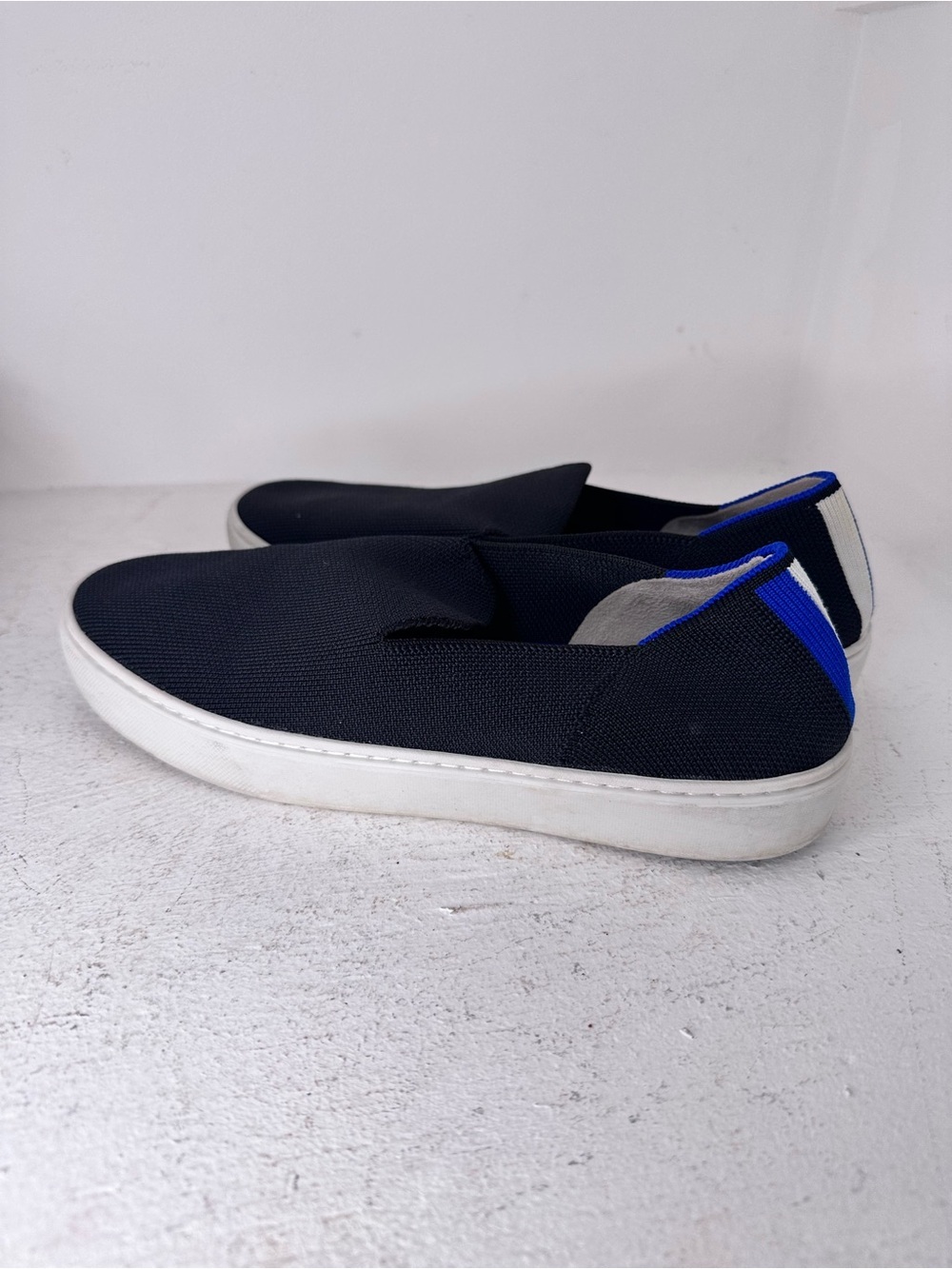 Rothy's Women’s Slip-On Loafers in Navy with Blue Trim - Picture 4 of 6